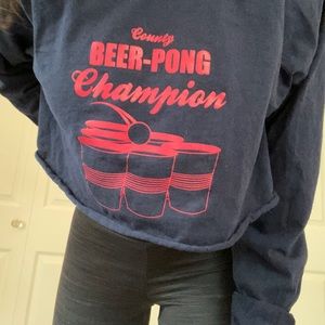 ✰ CROPPED LONG SLEEVE BEER TOP ✰